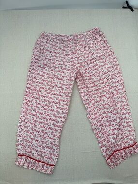 ND Intimates White & Red Script Pajama Pants - Unbranded